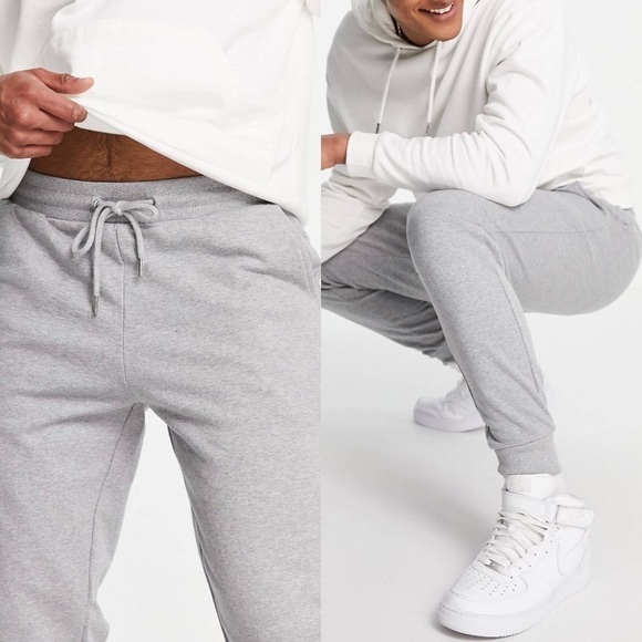 ASOS DESIGN organic tapered joggers in original package in grey marl size 3X - Picture 6 of 14